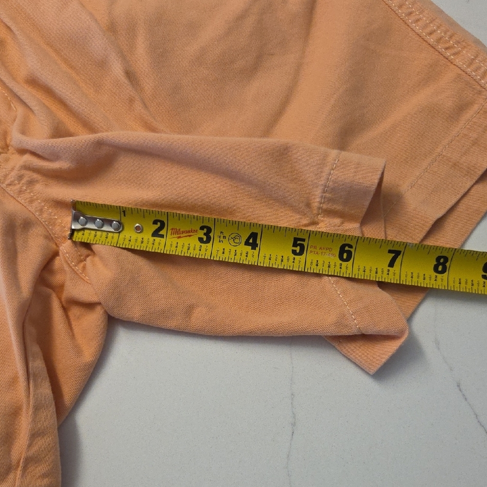 Men's Peach Flat-Front Cotton Shorts with Elastic Waistband - Picture 6 of 7